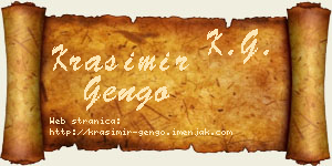 Krasimir Gengo vizit kartica